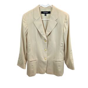 Ladies Emanuel Ungaro Brand‎ Cream Colored Wool Blend Blazer Size 12/46